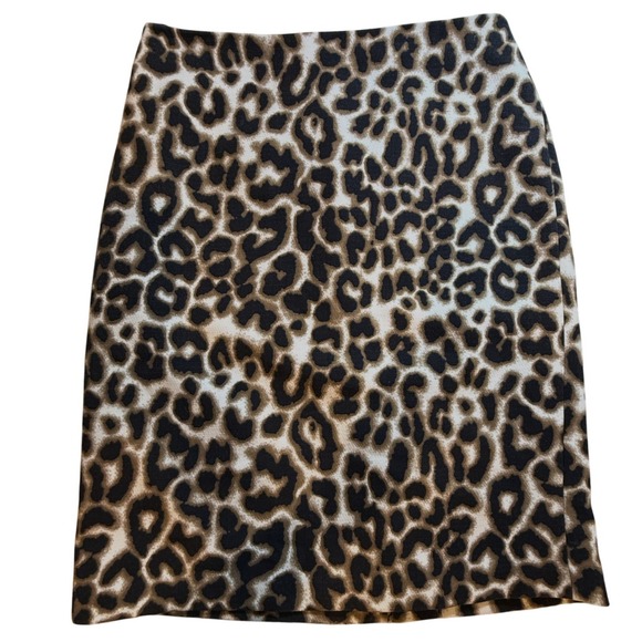 Adrienne Vittadini Dresses & Skirts - Adrienne Vittadini Leopard Print Pencil Skirt Brown Tan Animal Print Size 4